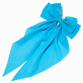 Blue Long Tail Hair Bow Clip,