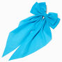 Blue Long Tail Hair Bow Clip,
