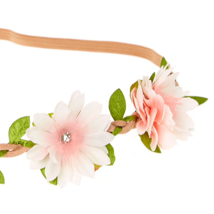 Couronnes de fleurs &agrave; p&acirc;querettes blush,