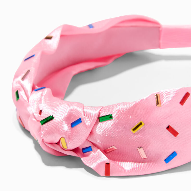 Pink Sprinkle  Knotted Headband,