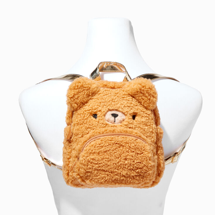 Claire&#39;s Club Sherpa Bear Backpack,