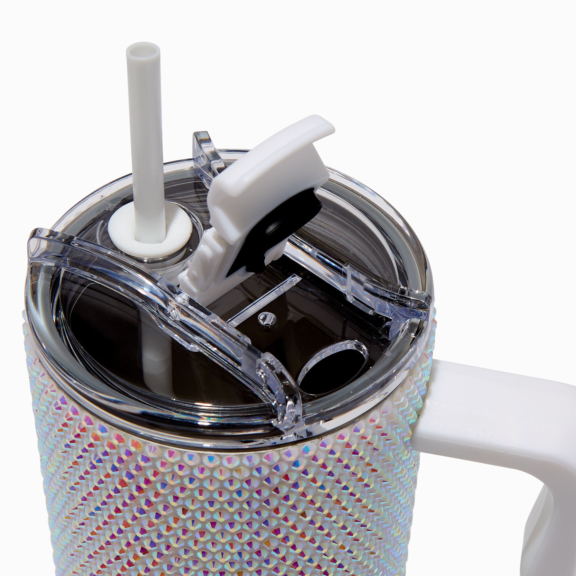 Iridescent Studded Stainless Steel Handled Tumbler,