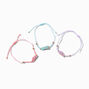 Best Friends Glow in the Dark Pastel Heart Bracelet Set - 3 Pack,