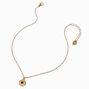 Gold-tone Mini Evil Eye Pendant Necklace,