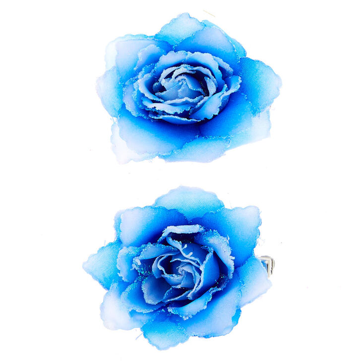 Ombr&eacute; Mini Hair Flowers - Blue, 2 Pack,
