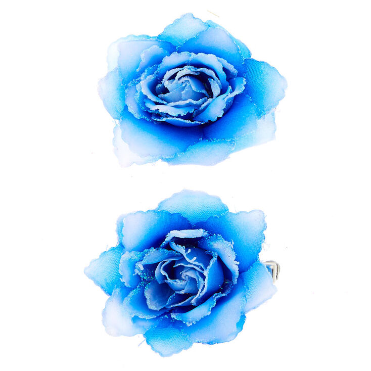 Ombre Mini Hair Flowers - Blue, 2 Pack,