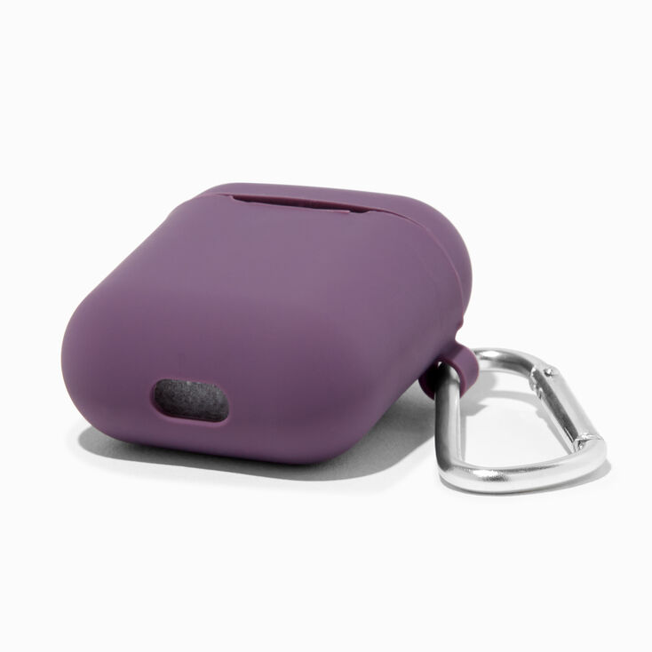 Solid Dark Purple Silicone Earbud Case Cover