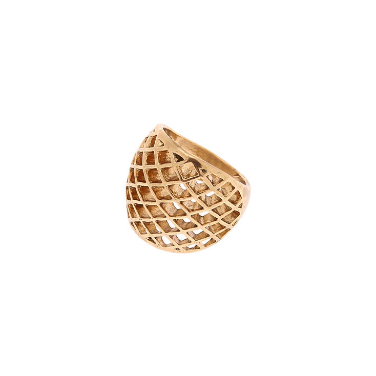 Gold Honeycomb Ring,