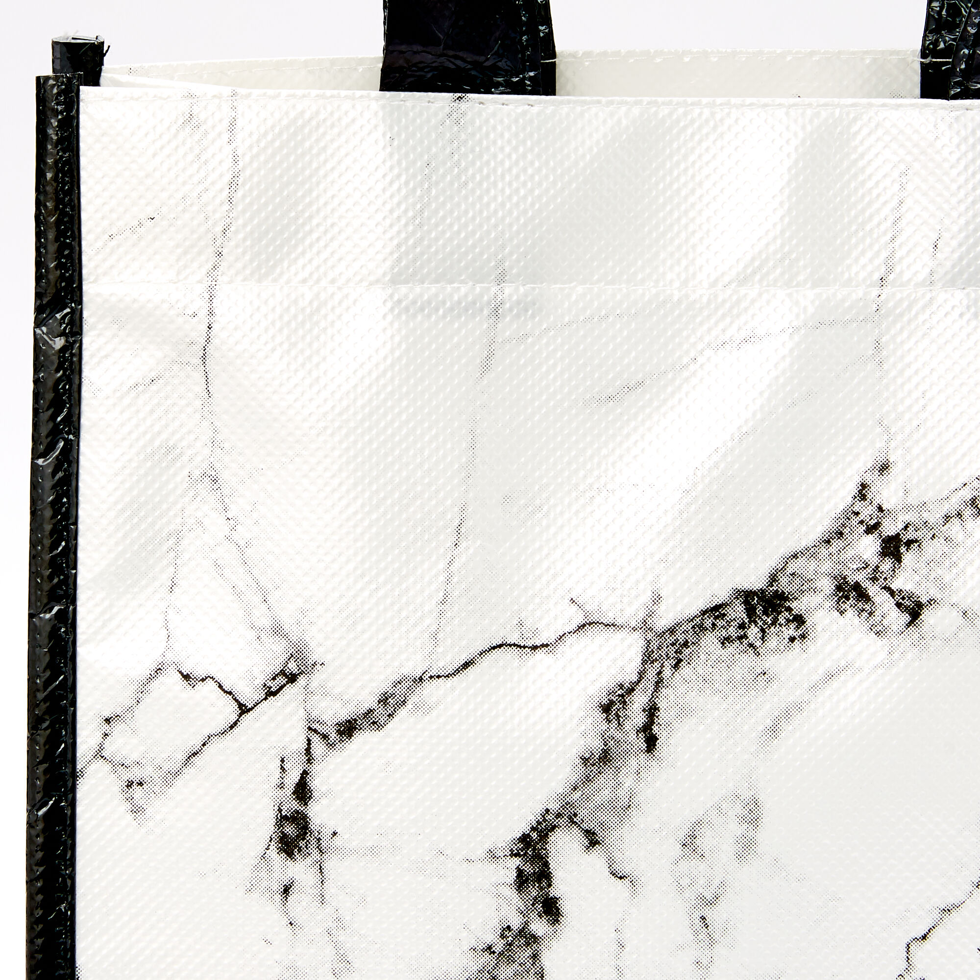 Sac cabas réutilisable marbré - Blanc,