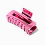 Electro Pink Medium Rectangle Hair Claw,