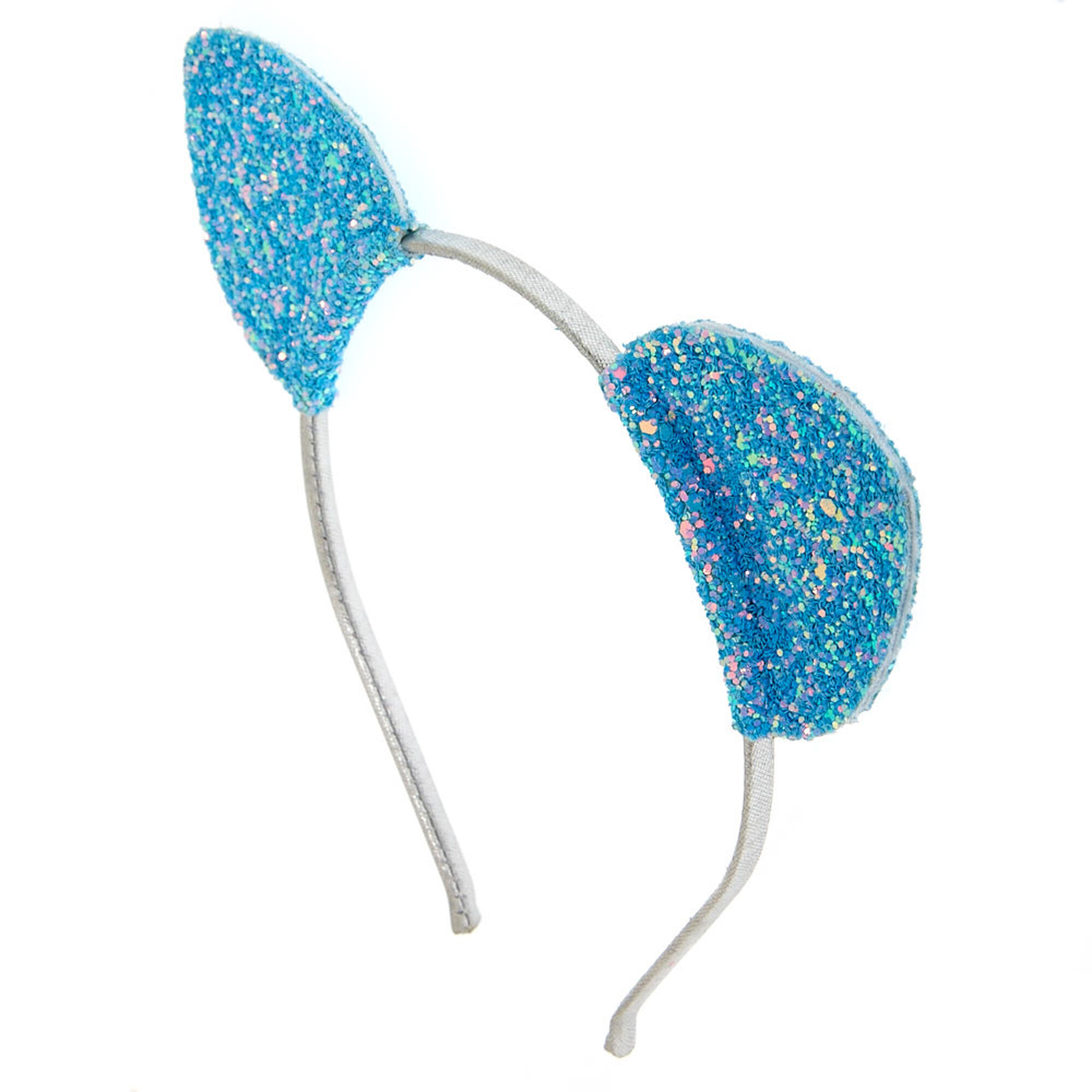 Baby Blue Glitter Cat Ears Headband Claire S Us