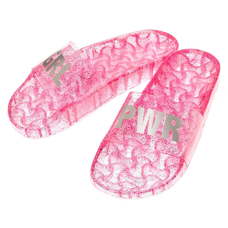 Jelly GRL PWR Pool Slide Sandals - Pink,