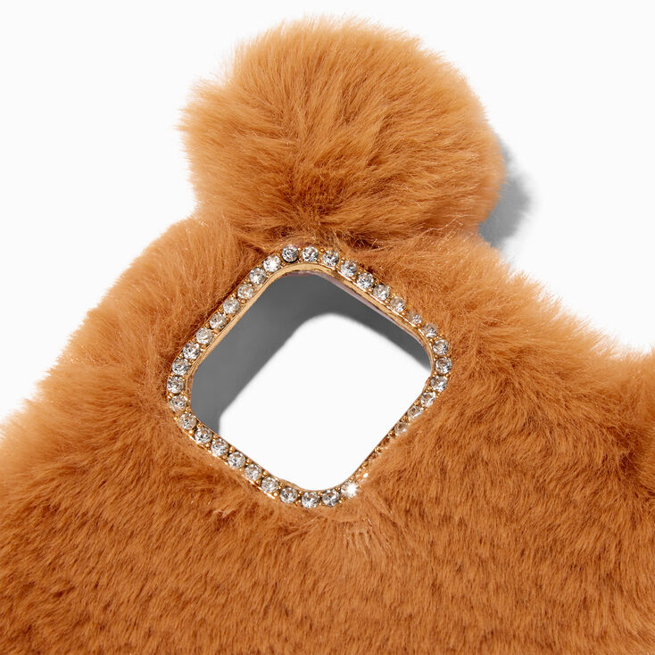 Furry Brown Bear Protective Phone Case - Fits iPhone&reg; 12 Pro,