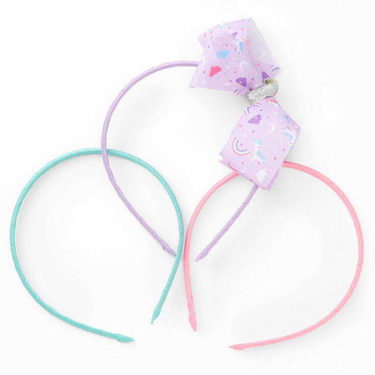 Claire&#39;s Club Rainbow Unicorn Headbands - 3 Pack,