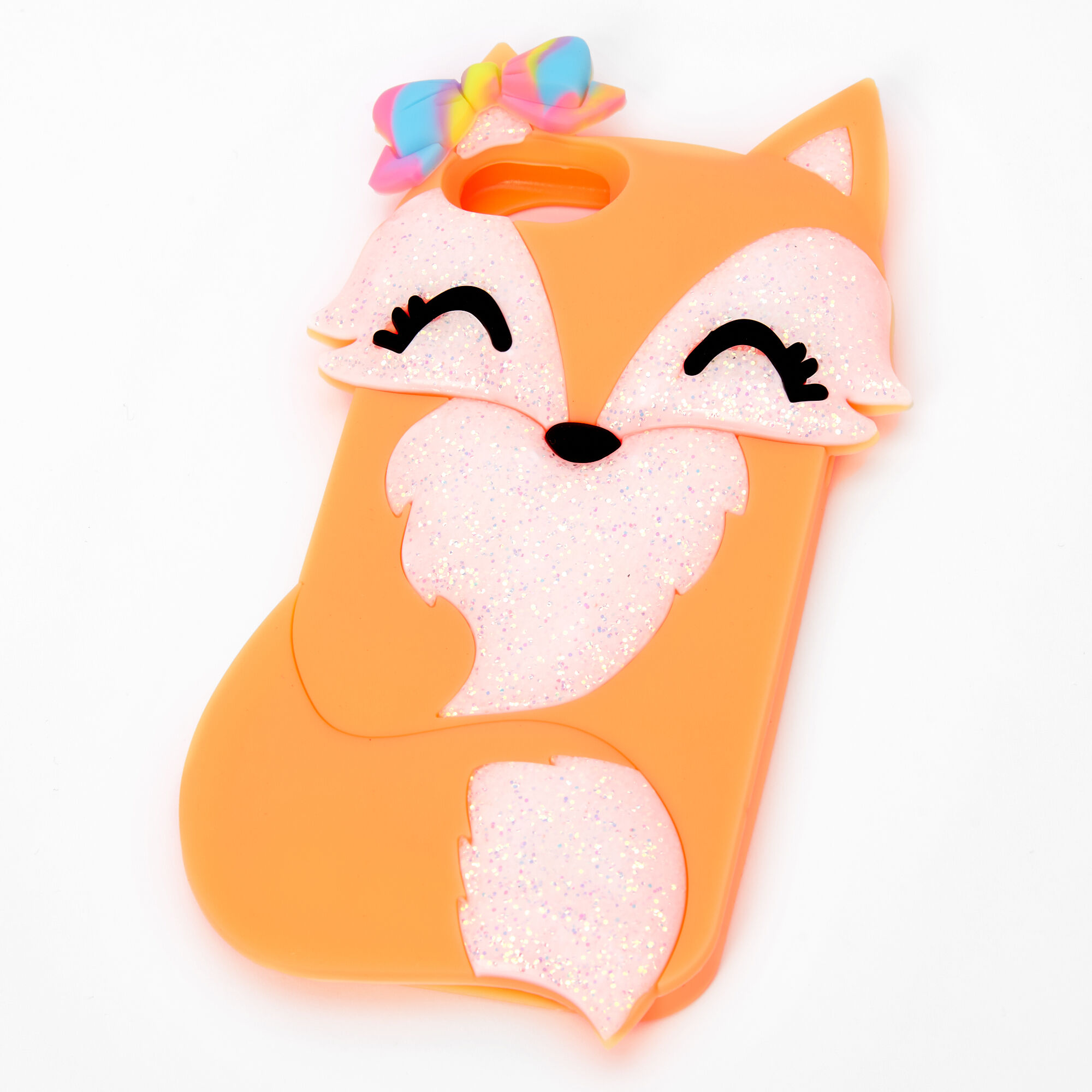Orange Pretty Fox Silicone Phone Case - Fits iPhone 6/7/8/SE,