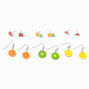 Bright Fruit Earrings Set - 6 Pack,