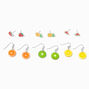 Boucles d&#39;oreilles fruits couleurs vives - Lot de 6,