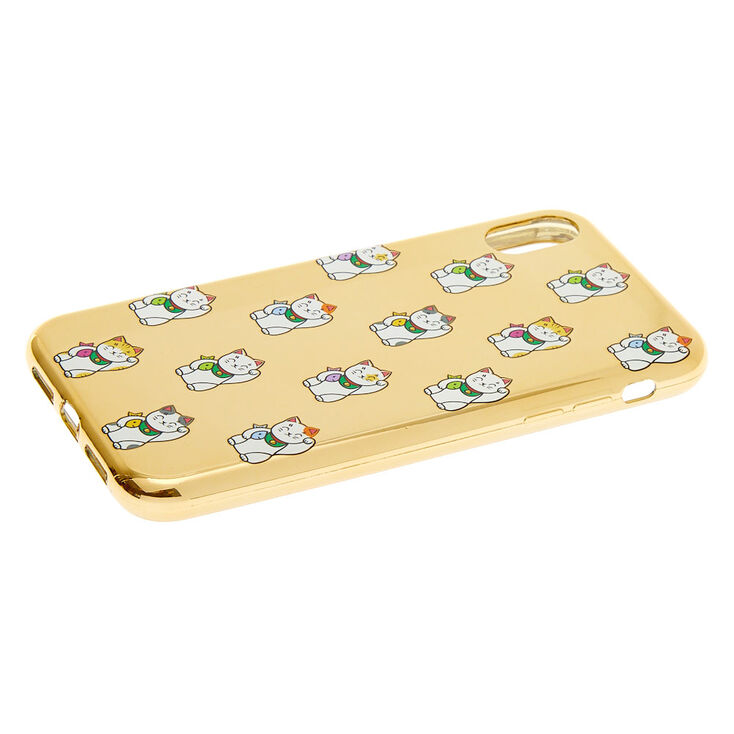 Gold Lucky Cat Phone Case - Fits iPhone XR,