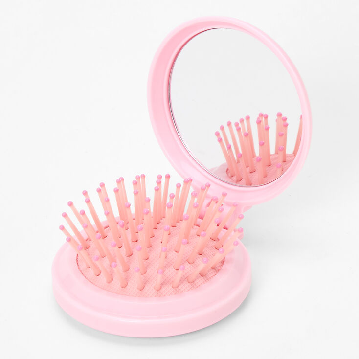 Unicorn Bling Pop-Up Hair Brush - Pale Pink,