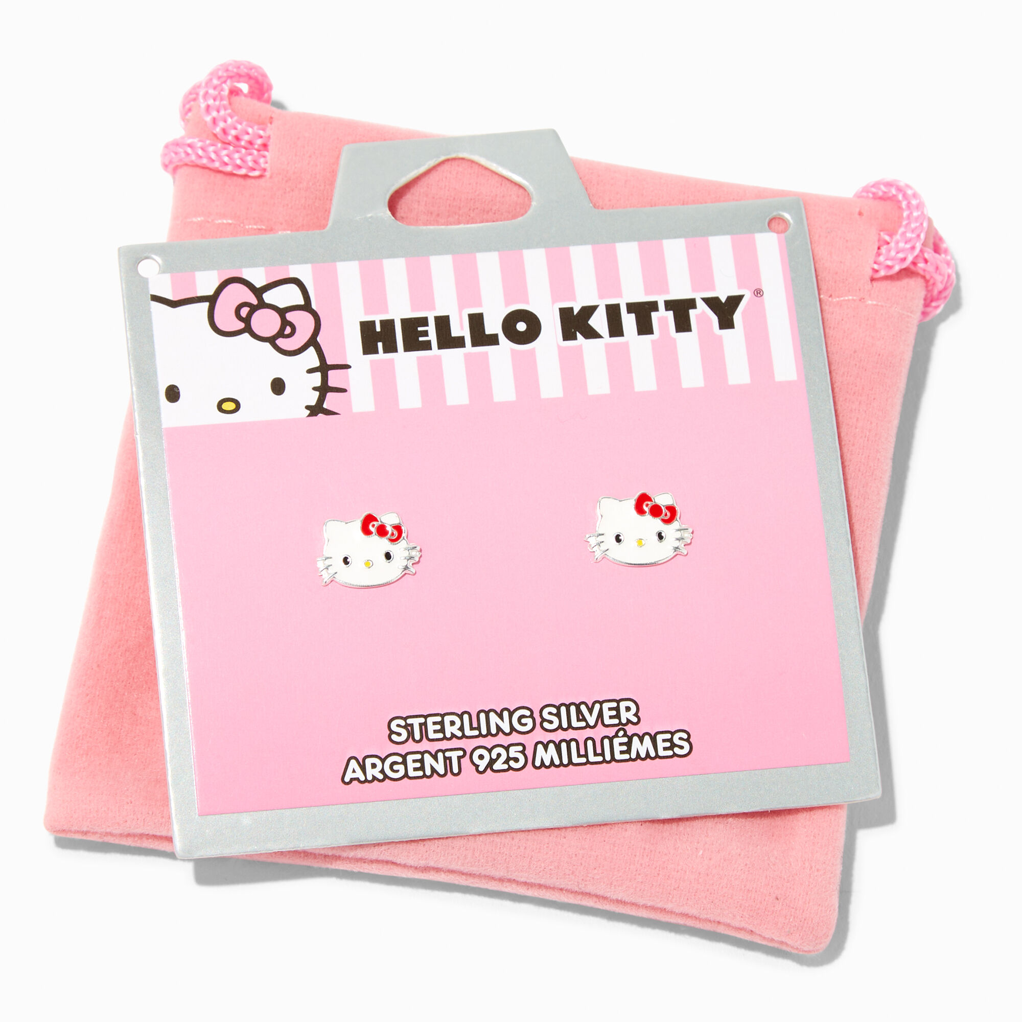 View Claires Hello Kitty Enamel Stud Earrings Silver information