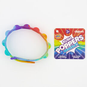 Push Poppers Bracelet Fidget Toy - Rainbow,