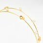 Pearl Heart Gold Double Row Headband,