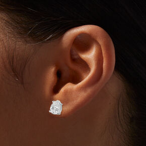 C LUXE by Claire&#39;s Sterling Silver Cubic Zirconia 8mm Pear Stud Earrings,
