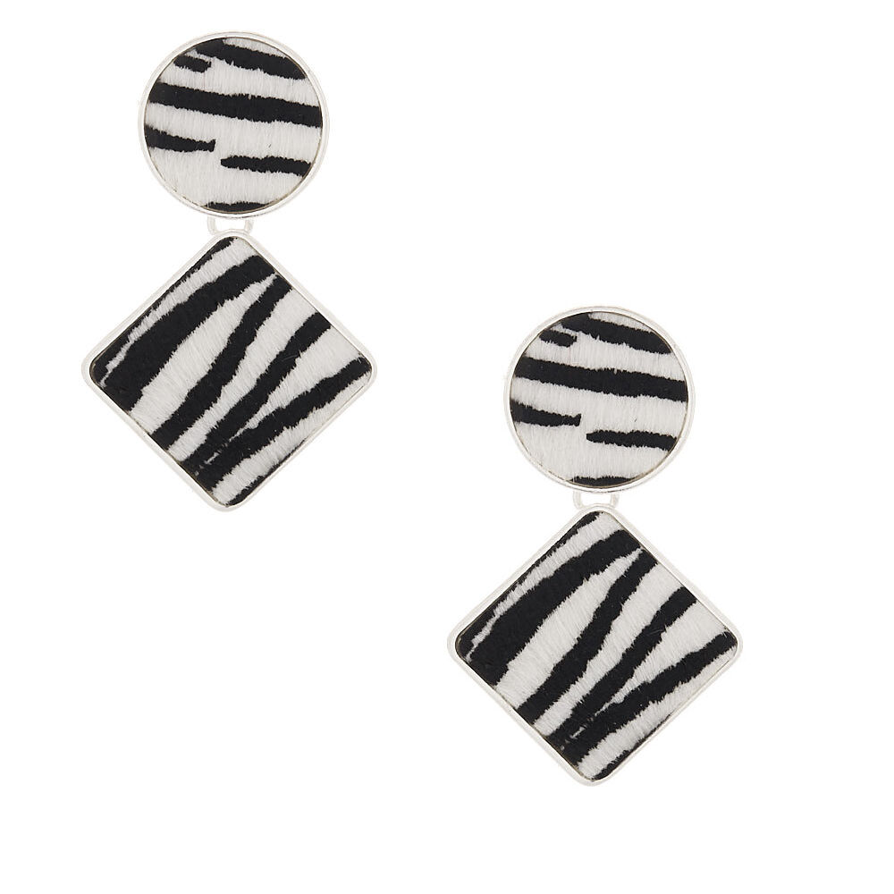 Zebra earrings claire's sale