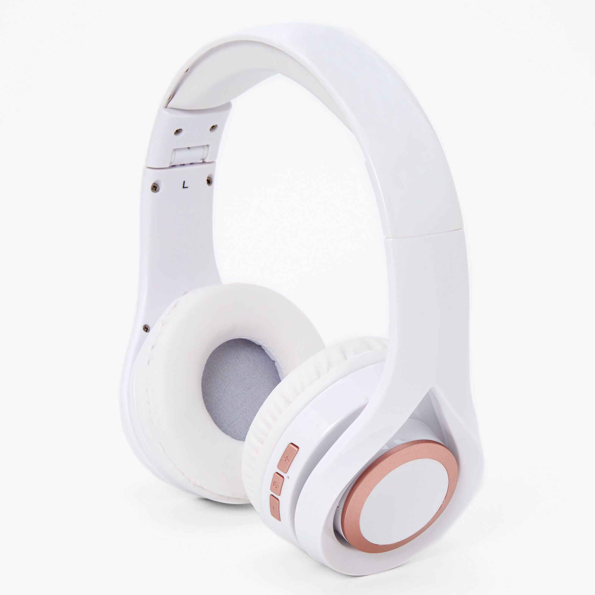 White Rose Gold Bluetooth Headphones