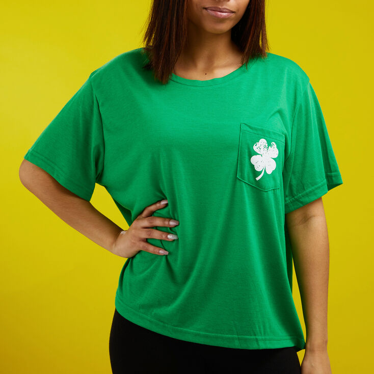 T-shirt tr&egrave;fle pour la Saint-Patrick - Vert,