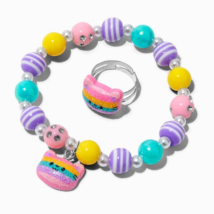 Claire&#39;s Club Ombr&eacute; Kitty Jewellery Set - 3 Pack,