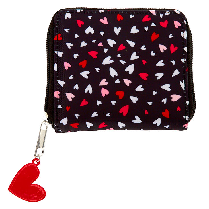 Claire's Mini porte-monnaie à zip Love Story - Noir