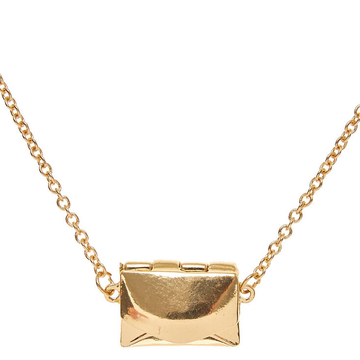Gold-tone Love Letter Pendant Necklace | Claire's US