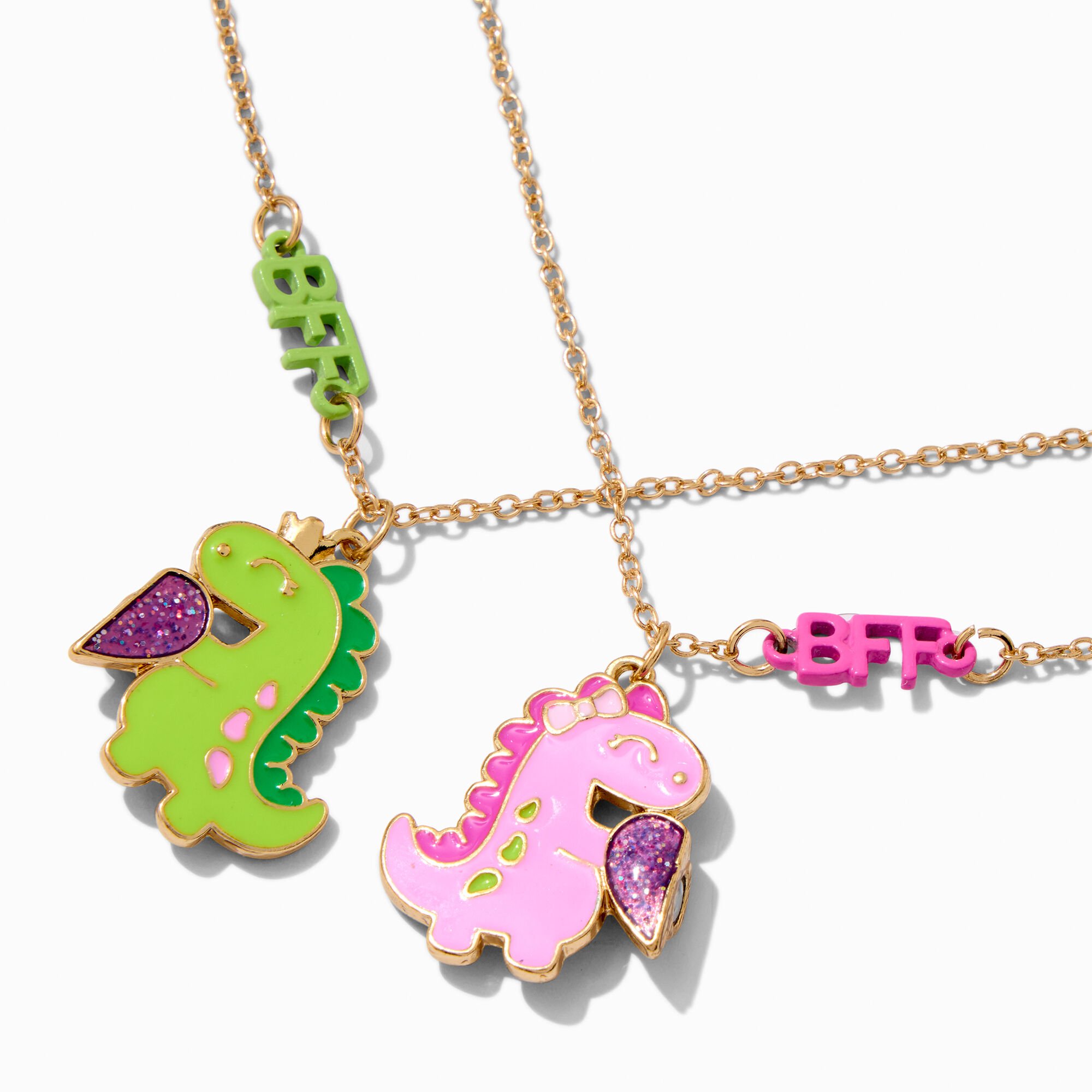 Best Friends Dinosaur Pendant Necklaces - 2 Pack,
