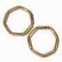 Gold-tone Macaroni Stretch Bracelets - 2 Pack ,