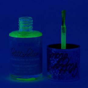 Glitter Glow Vegan Glow in The Dark Nail Polish -Luxe Lav,