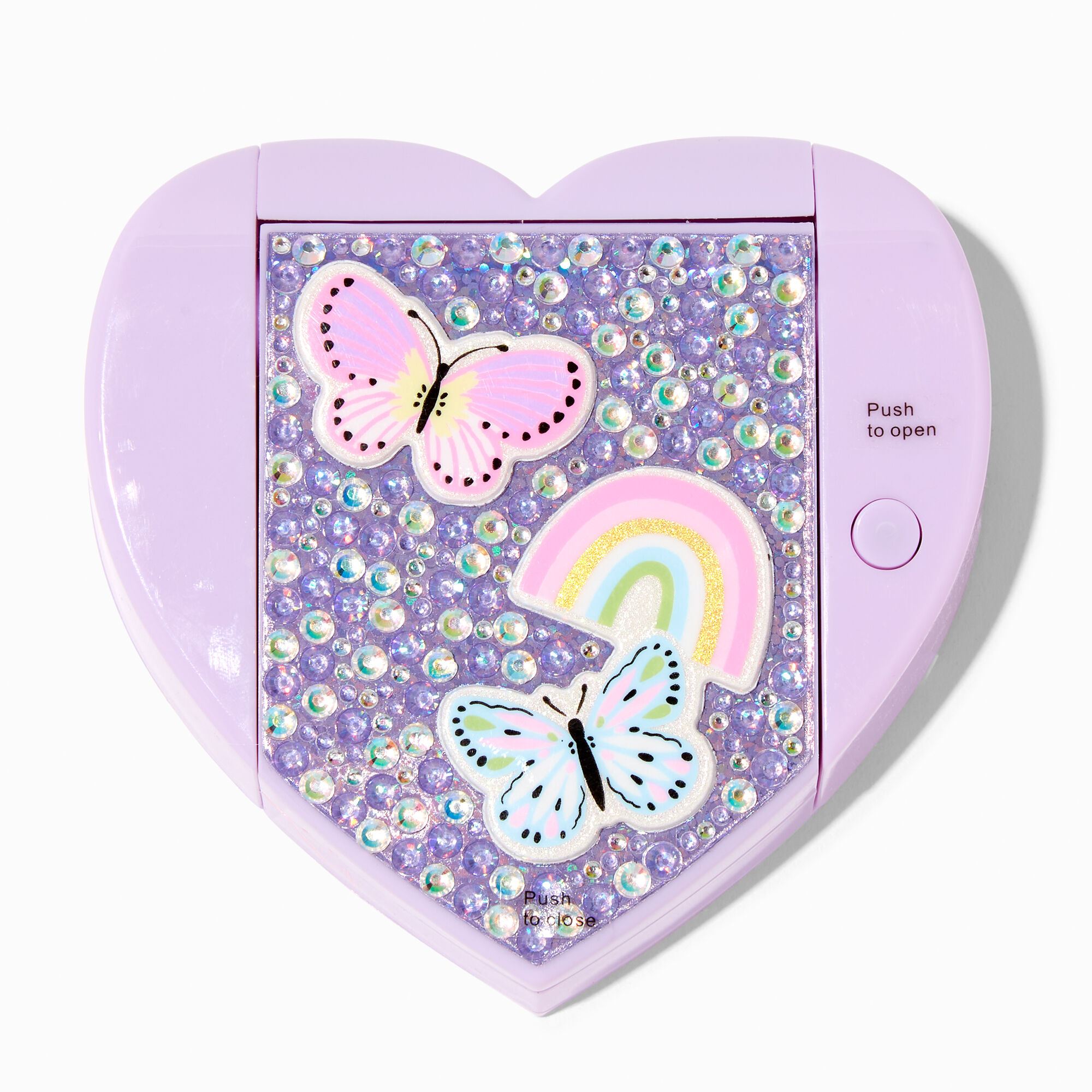 Lot de gloss bling bling à ouverture mécanique papillon violet Claire's Club,