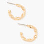 Gold 20MM Twisted Hoop Earrings,