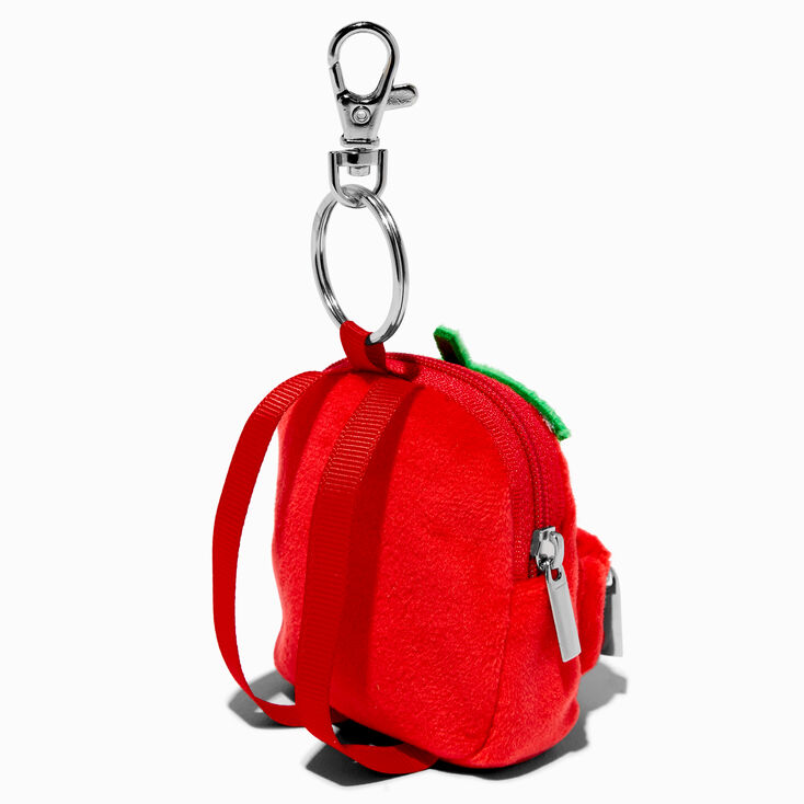 Strawberry Mini Backpack Keychain,