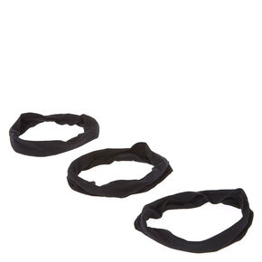 Bandeaux noirs unis - Lot de 3,