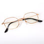 Lunettes g&eacute;om&eacute;triques rondes couleur dor&eacute;e,