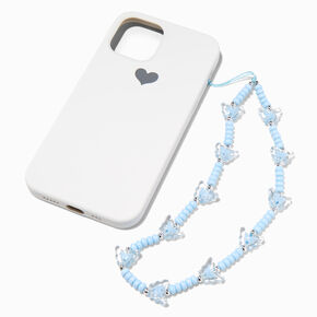 Blue Butterfly Beaded Phone Wrist Strap,