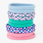 Daisy Check Rolled Hair Ties &#40;10 pack&#41;,