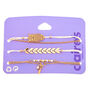 Gold Filigree Owl Bracelets - 5 Pack,