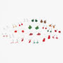 Silver Christmas Spirit Mixed Earrings - 20 Pack,