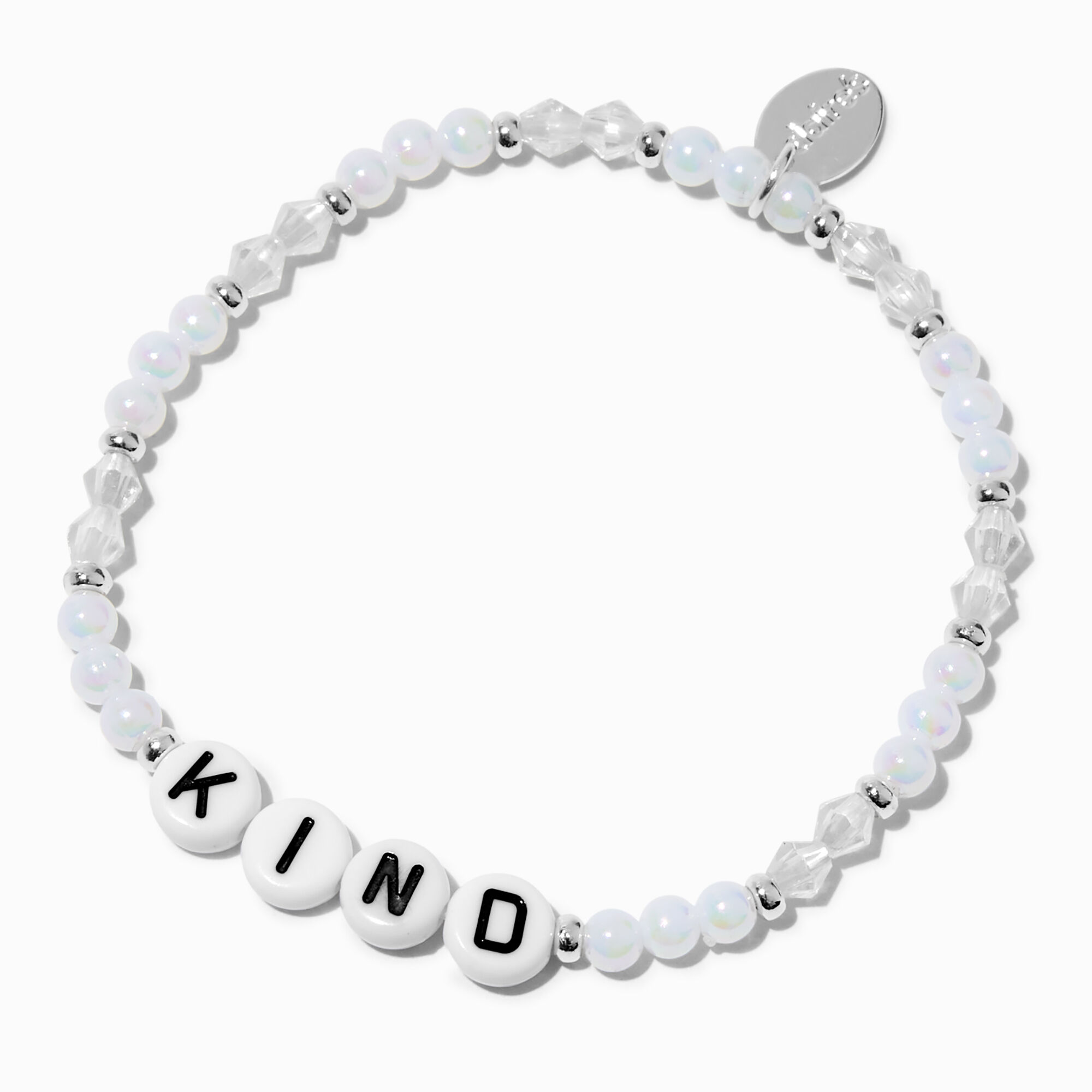 View Claires kind Beaded Stretch Bracelet White information