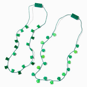 St. Patrick&#39;s Day Light Up Necklaces - 2 Pack,