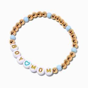 &quot;Boy Mom&quot; Beaded Stretch Bracelet,
