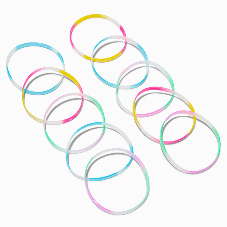 Best Friends Glow in the Dark Ombr&eacute; Stretch Bracelets - 10 Pack,