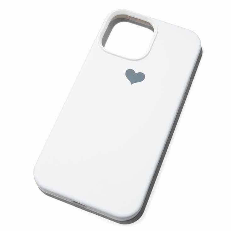 White Heart Phone Case - Fits iPhone 13 Pro Max,
